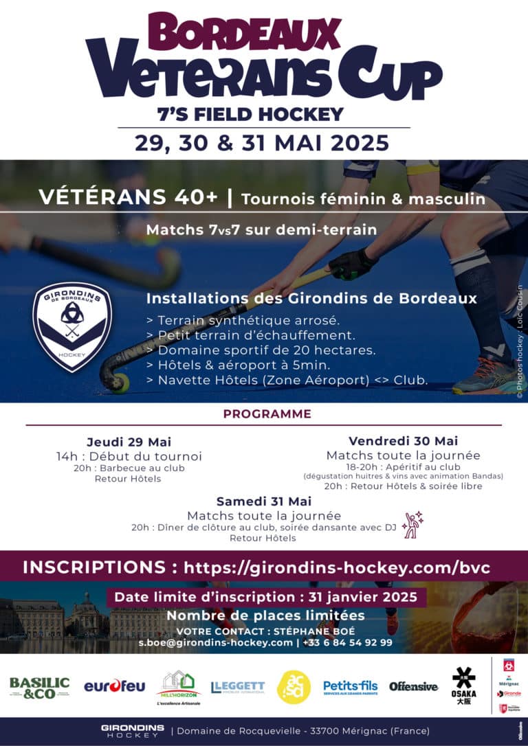 Bordeaux Vétérans Cup 2025 - Hockey sur gazon